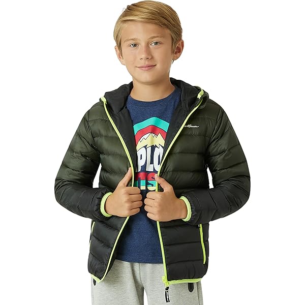 Amazon.com: Eddie Bauer Youth Reversible Hooded Down Jacket (US